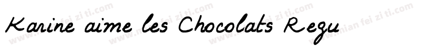 Karine aime les Chocolats Regular字体转换